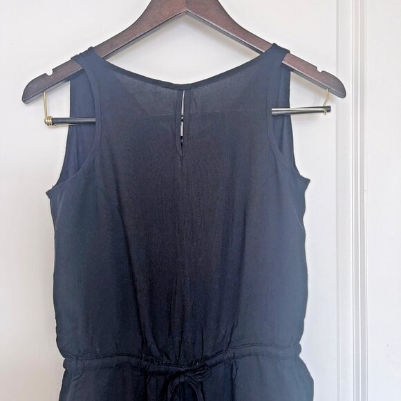 Cottinfab Black Ladies Rayon Drawstring Waist Women's 3/4th Jumpsuit Size M - Picture 2 of 10